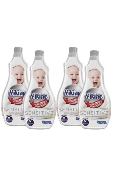 Viking Yumuşatıcı Konsantre Sensitive 1.440ml 60 Yıkama X 4 Adet