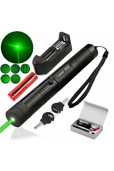 TAREZ GP-003 Yeşil Lazer Pointer 1000MW Yüksek Güçlü Şarjlı Lazer İşaretleyic...