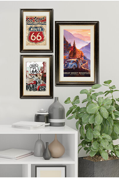 Cadran Parçalı Çerçeve Görünümlü Mdf Tablo Seti DNS