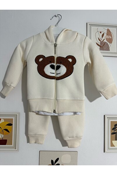 Unisex Ayıcıklı 3'lü Bebek Takım
