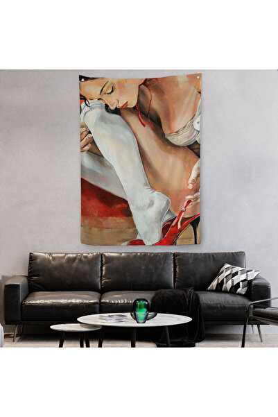 Harita Sepeti Sexi Woman Wearing Red Shoes Wall Covering - Carpet-6311