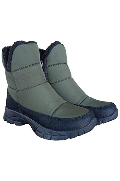 casso KAYMAZ KAUÇUK TABAN FERMUARLI KOLAY GİYİM SU GEÇİRMEZ PARAŞÜT KUMAŞ İÇİ YÜNLÜ KADIN KARBOTU