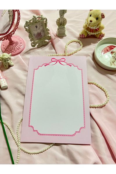 merccuri crafts دفتر ملاحظات Cupid's مقاس A4 مع غراء على شكل فيونكة