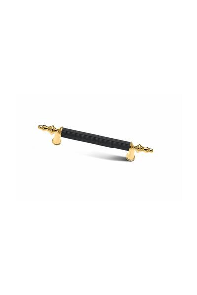 Lina Modele de mânere rustice de lux, moderne, dulap de bucătărie, sertar, mâner de mobilier 128 mm negru-auriu