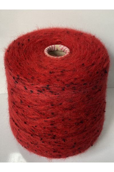 göçer Wool acrylic red with black leopee visual net 820g