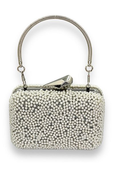 Biçanta Mini Size Pearl Ecru Color Pearl Βραδινό Τσάντα Νυφική ​​Τσάντα Βραδινή Τσάντα Portfolio Clutch Graduation