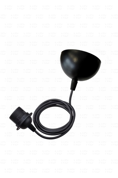 Naturel Home Tavan Lambası, Avize Kablo Seti Siyah, Duy Takımı E27