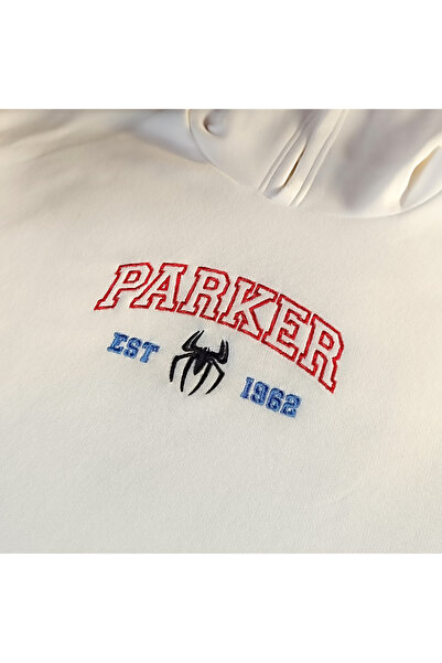 FAUNION Parker Spider-Man Oversize 3 Iplik Şardonlu Unisex Sweatshirt Hoodie