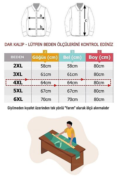 TURHAN TRİKO Κατάλληλο για ανδρικό 110 κιλά Slim Fit Εποχιακό μακρυμάνικο πουκάμισο Saks Blue
