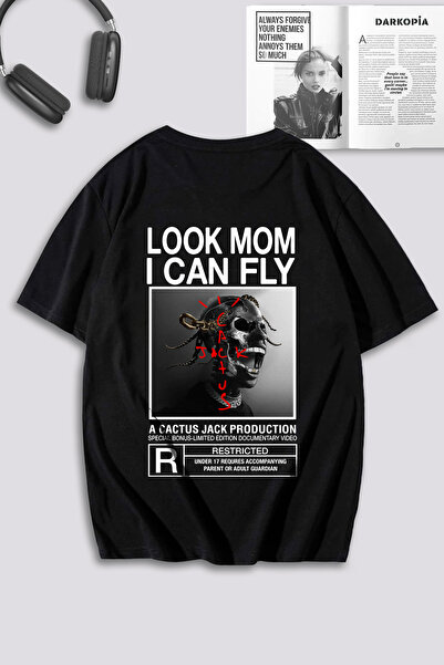 macklin Unisex Femei Bărbați Travis Scott Dark Skeletion Tricou oversize impr...