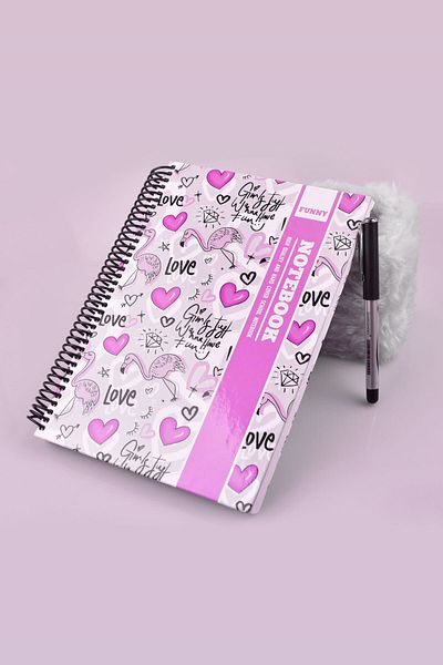 Kids Like 17x24 120 Leaf Patterned Hard Cover Micro - Checkered Notebook