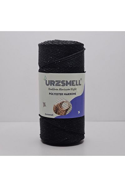 urzsmell Glitter Polyester Macrame 200gr, 250mt, No. 4Thread Plate, Bag and Accessory Thread