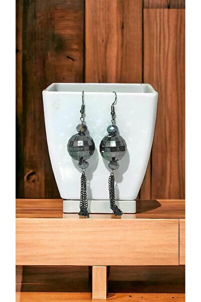 productworld Kadın Bijuteri Disko Topu Boncuk Sallantılı Küpe