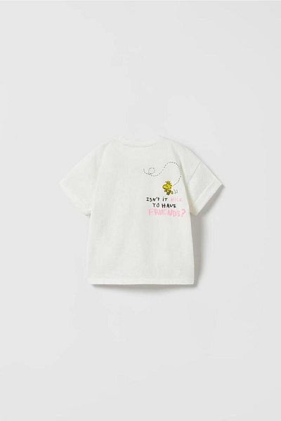 Pink Hippo Kids طقم تي شيرت وجوارب طويلة للفتيات مطبوع عليه سنوبي