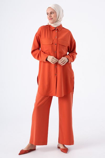 ALLDAY Tile Cover Pocket Shirt Trouser Set