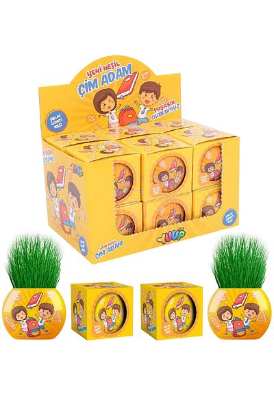 Toyaş Grass Man 12 Pieces New Generation Boxed School Themed Party Gift School Student Cardboard Gifts