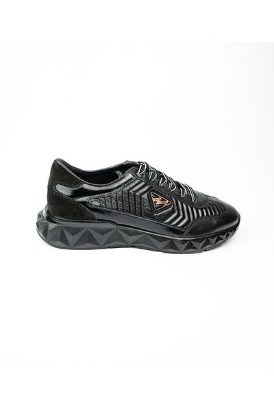 MARCOMEN 19498 Black Leather Men's Casual Shoes