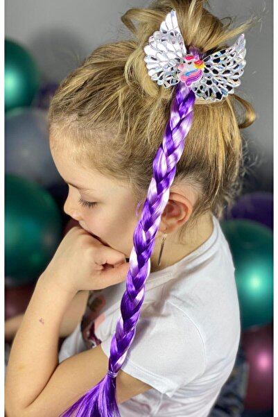 QUEEN AKSESUAR Agrafă de păr pentru copii, colorată, unicorn, cu aripi de îng...