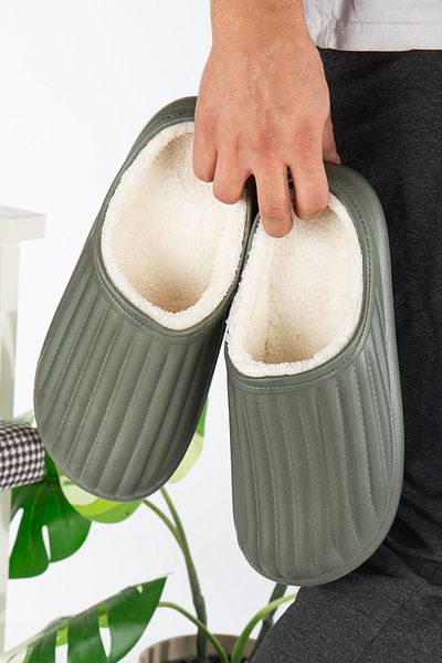 PLN SHOES Παντόφλες για το σπίτι Faylon Unisex με μαλλί στο εσωτερικό της σόλας