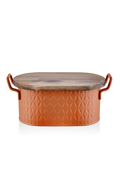The Mia Prism Bread Storage Container Terracota 40x22x18 cm