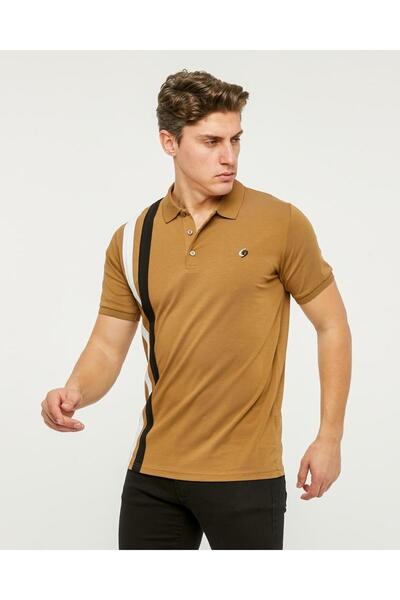 Rey Polo 70 PAIRS OF STRIPES DETAIL POLO NECK T-SHIRT