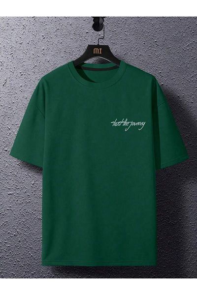 AFROGİYİM Μπλουζάκι Unisex Monalisa Journey μπροστά και πίσω με στάμπα Oversize