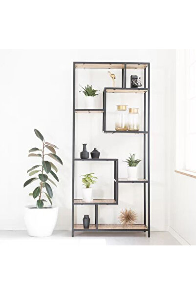 Abronya Raflı Kitaplık Büyük Kütüphane Modeli 7 Raflı Kitaplık