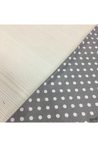 Renk Tekstil Πουά Γκρι 100% βαμβακερό ύφασμα ποπλίνα
