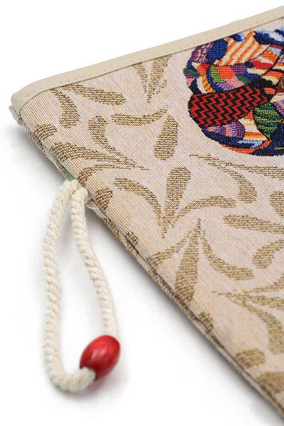 Bursa İpek Afro Pattern Tapestry Handbag