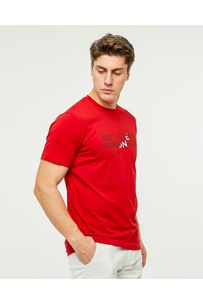 Rey Polo 71 PRINT DETAILED BICYCLE COLLAR T-SHIRT