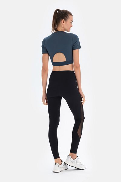 Dagi Dunkelgrünes Damen-Kurzarm-T-Shirt