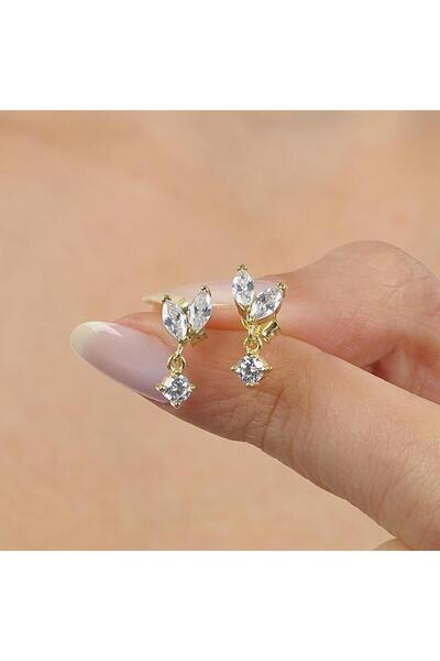 Mia Vento Işıltı Tomurcuğu Gold Renk Gümüş Küpe