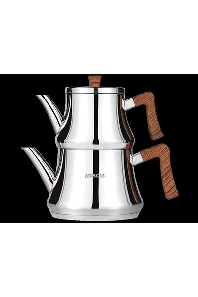 Amboss Ruby Medium Size - Wooden Patterned Handle Teapot