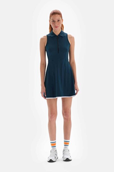 Dagi Petrol Active Petrol Kolsuz Polo Yakalı Elbise