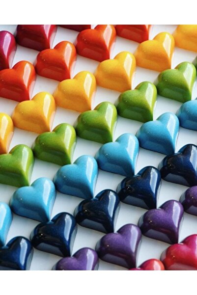 Callebaut El Yapımı Renkli Kalpli Çikolata 9'lu