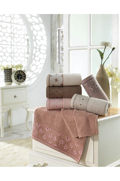 Şıkel Σετ πετσετών χεριών και προσώπου Purry Cotton Vein Series 50x90cm 6 τεμαχίων