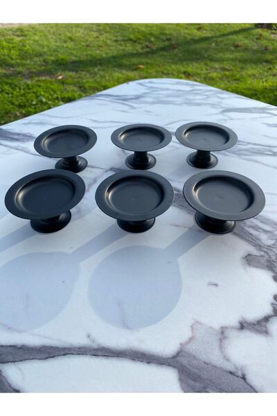 Aslı Hediyelik 6'lı Siyah Kahve Yanı Lokumluk,makaronluk,şekerlik,sunum,kahve...