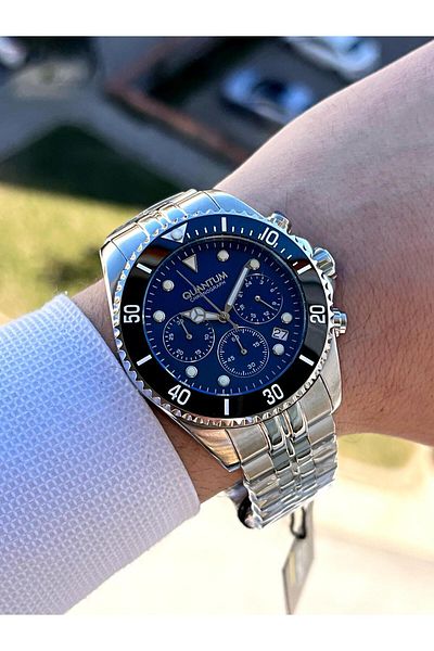 Quantum EPWG930.300 Quantum Steel Cord Functions Active 100 Mt Water Resistant Men's Wrist Watch+Bracelet