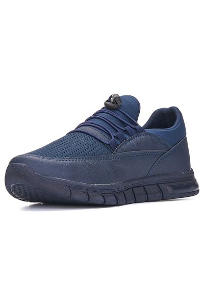 Nstil Pantofi unisex albastru bleumarin - pantofi sport respirabili cu șireturi din cauciuc 05