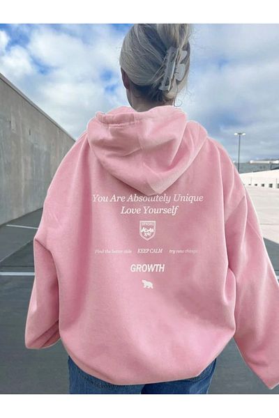 MOONBULL Unisex mikina s kapucí a potiskem na zádech