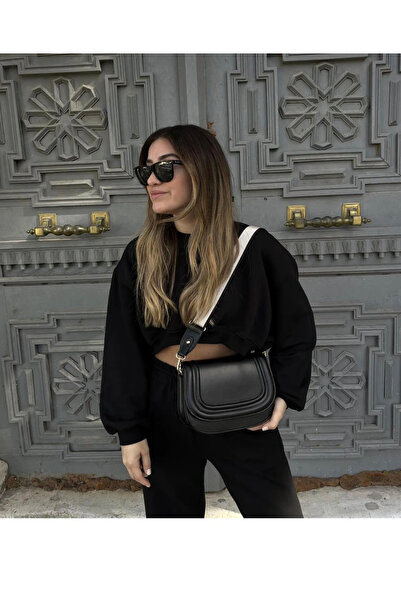 Tina Kanvas askılı kapaklı çanta