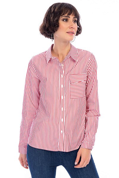 Pitti Women's Red Striped Shirt 10189