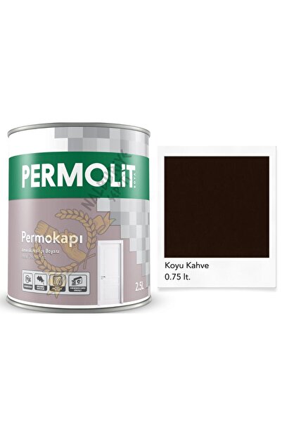 Permolit Sentetik Amerikan Panel Kapı Boyası KOYU KAHVE 0.75 Lt.