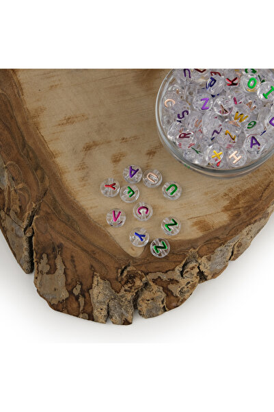 Prestij Boncuk خرز بلاستيك مسطح شفاف 50 جرام 10 ملم