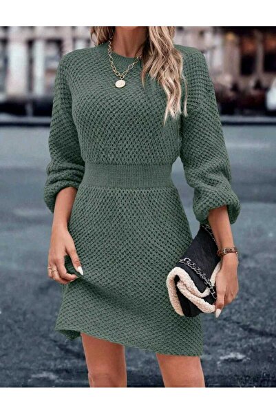 Bracha Πλεκτό φόρεμα ζακάρ πάνω από το γόνατο με εφαρμοστή μέση