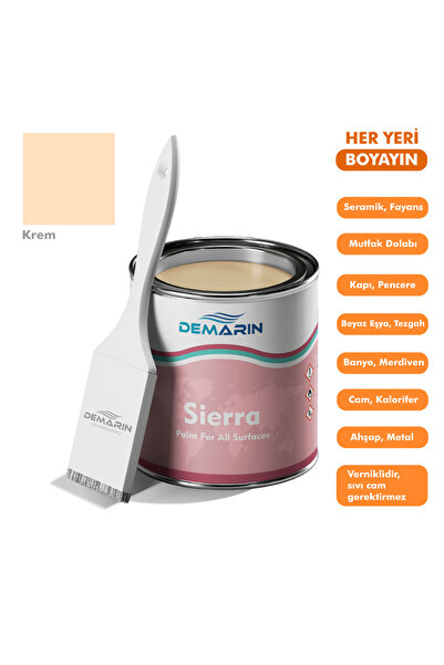 Demarin Her Şeyi Boyayabilen Demarin Sierra Tek Bileşen Fayans, Tezgah, Seramik, Mobilya, Zemin Boyası 1 Kg