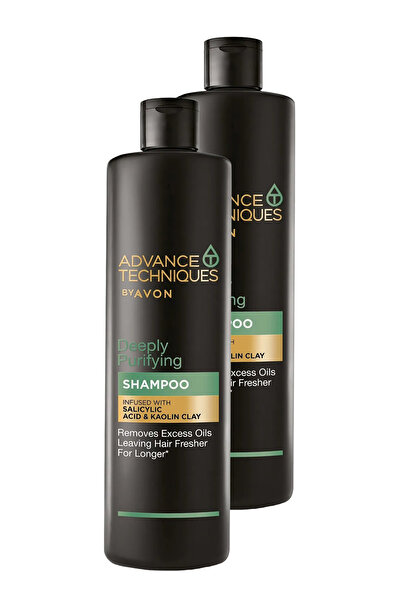AVON Depply Purifying Yağlı Saçlar için Arındırıcı Şampuan 400 Ml. İkili Set