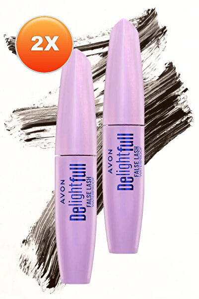 AVON Delightful False Lash Suya Dayanıklı Maskara 10 Ml. Lava Brown İkili Set