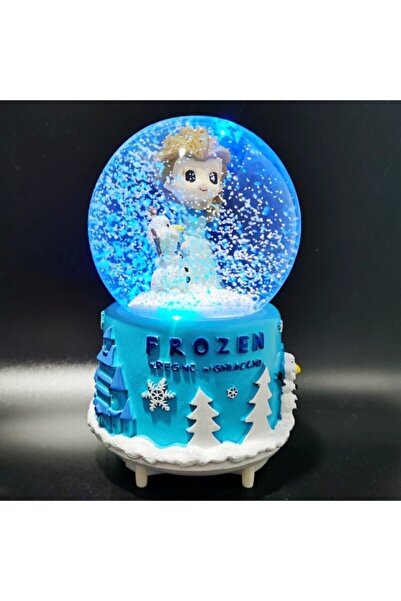 cosy home gift Frozen Elsa Olaf Karlar Ülkesi Kar Küre Orta Boy Müzikli Kar Motorlu Ve Işıklı Pilli