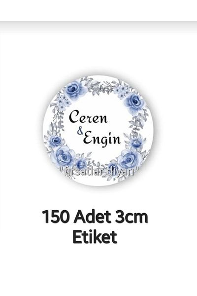 fırsatlar diyarı Henna Engagement Promise Wedding Wedding Gift Label Sticker - 150 Pieces